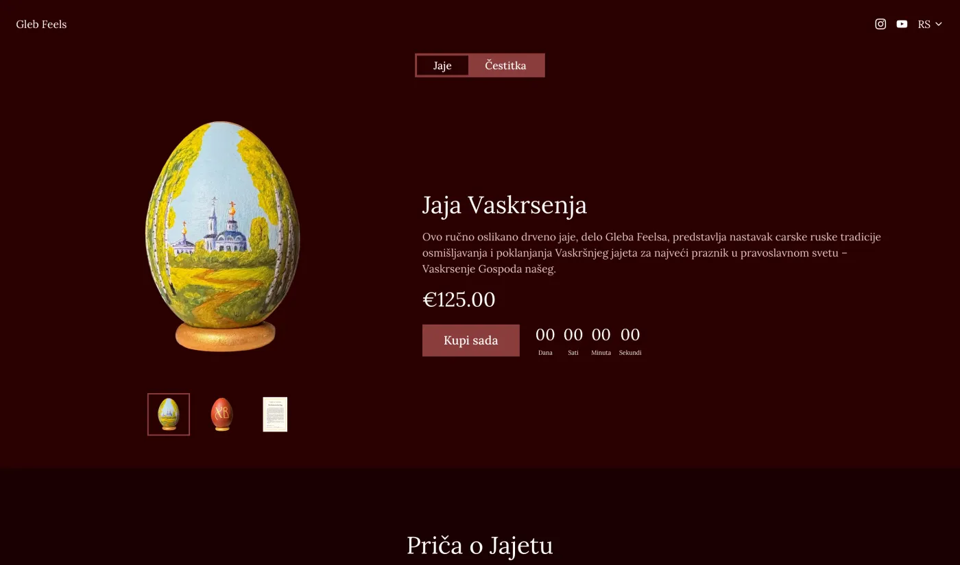 Resurrection Egg Shop — E-commerce